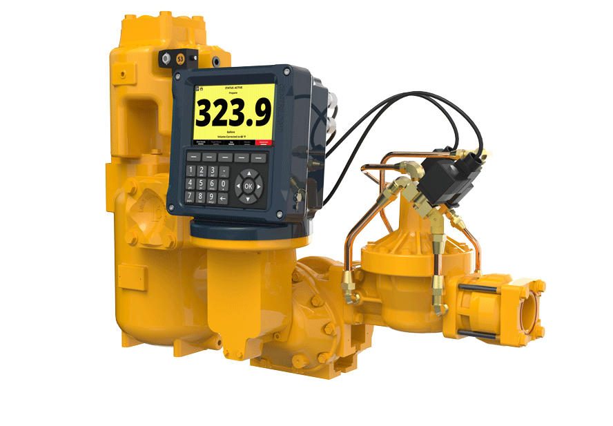 Medidor Liquid Controls con registro LCR.iQ y accesorios, configuración de referencia del fabricante